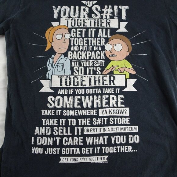 Anvil Rick & Morty Get Your S#!T Together Shirt Size M - Picture 4 of 10